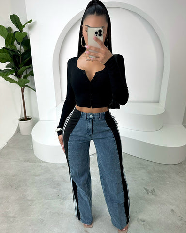 3 Stripes Denim Stretchy Jeans 3 Stripes Denim Stretchy Jeans