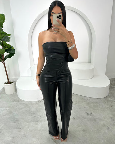 Assymetrical Leather Top Assymetrical Leather Top