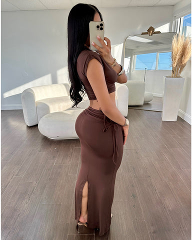 Alanna Maxi Set (Brown) Alanna Maxi Set (Brown)
