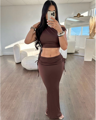 Alanna Maxi Set (Brown) Alanna Maxi Set (Brown)