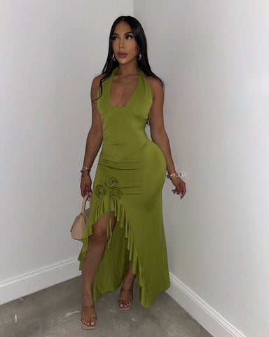 Amore Ruffled Maxi (Green) Amore Ruffled Maxi (Green)