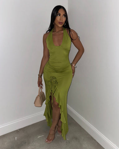 Amore Ruffled Maxi (Green) Amore Ruffled Maxi (Green)
