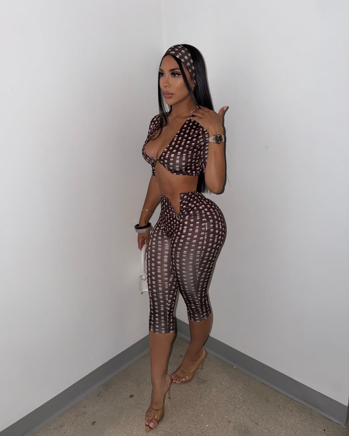 Dolce Mocha Capri Set (Headband Included)