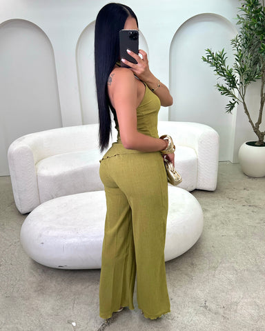Aliyah Olive Pant Set