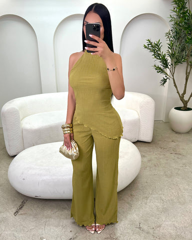 Aliyah Olive Pant Set