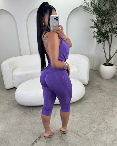 Violet Love Bermuda Set