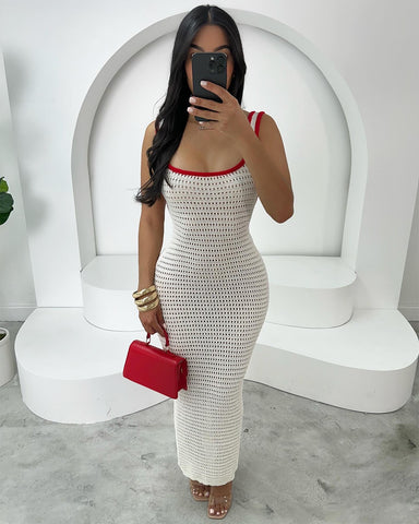 Santorini Crochet Maxi