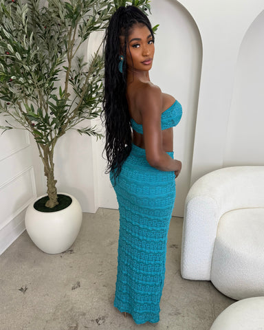 Tropical Envy Maxi Set (Turquoise)