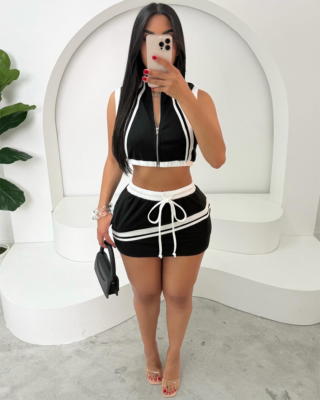 No Games Skirt Set (Black)