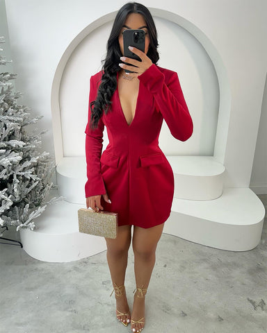 Holiday Sleigh Blazer Dress