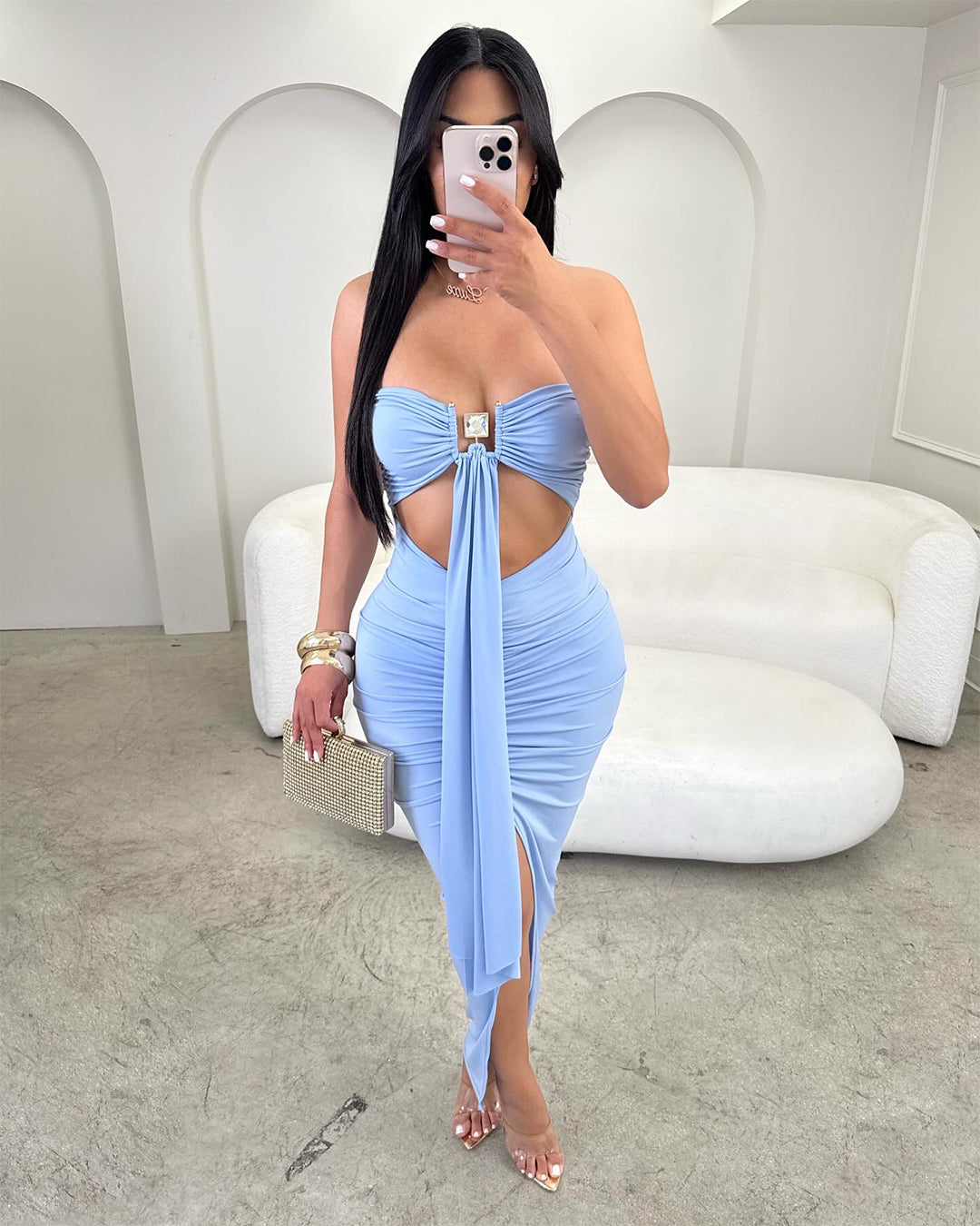 Blue Skies Bodycon Dress