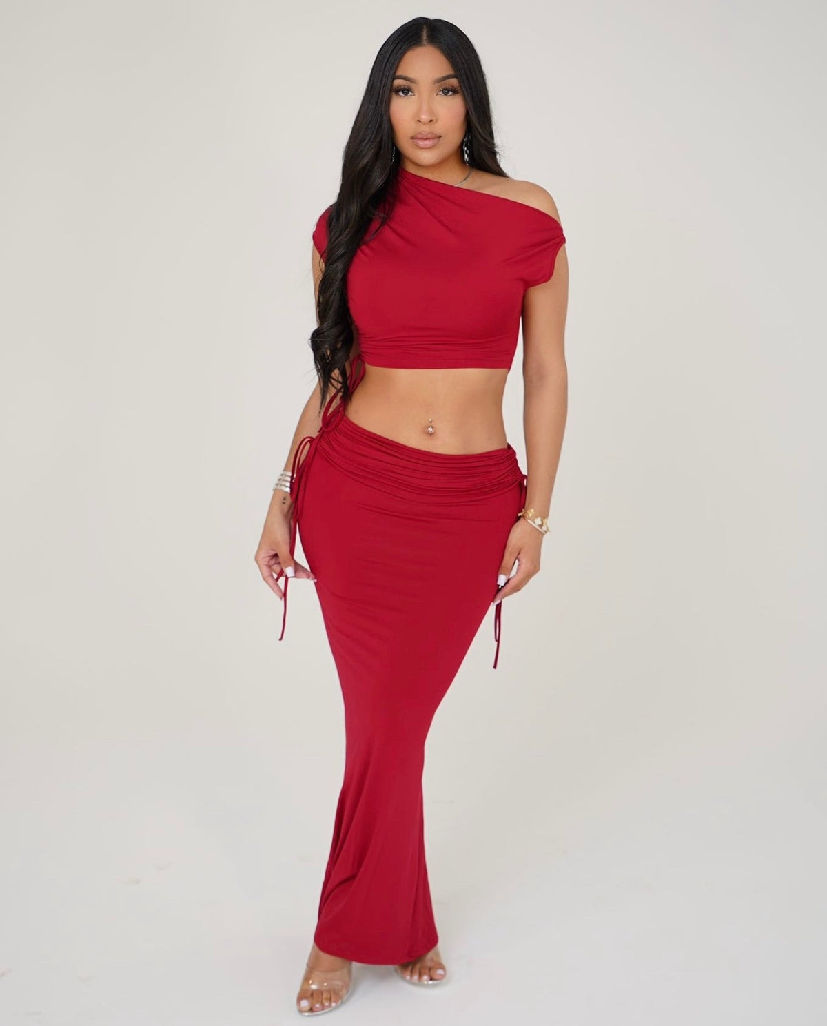 Alanna Maxi Set (Red)