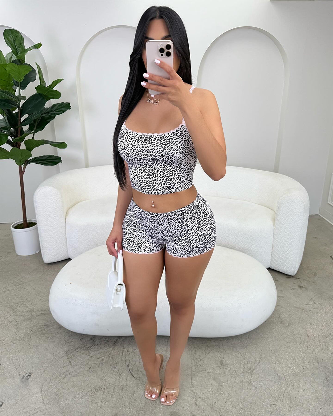 Pink Cheetah Pj Set