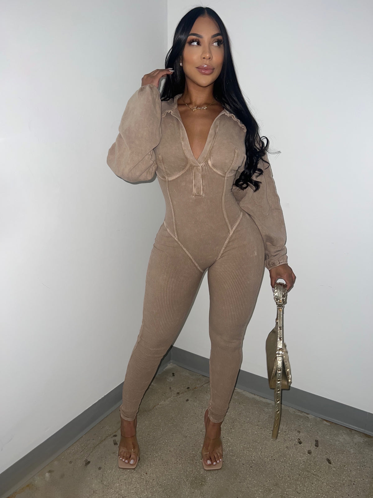 New York Washed Jumpsuit (Nude)