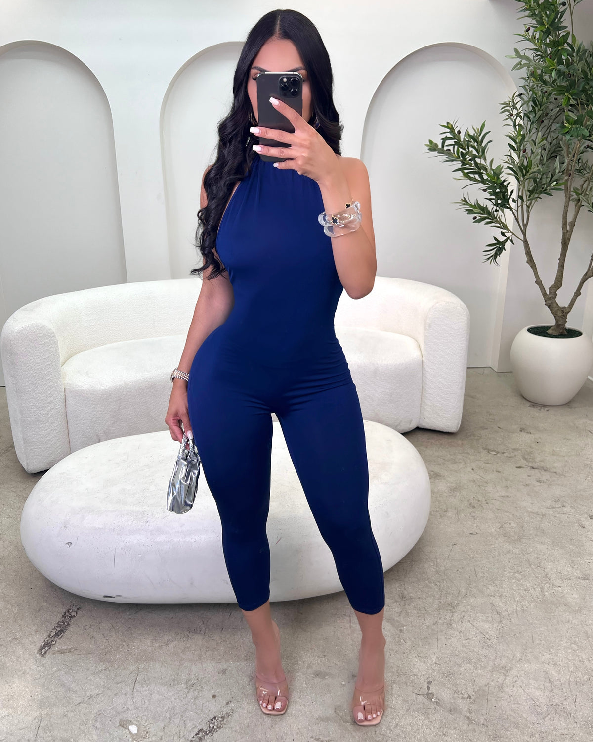 Riviera Scrunch Booty Capri Romper