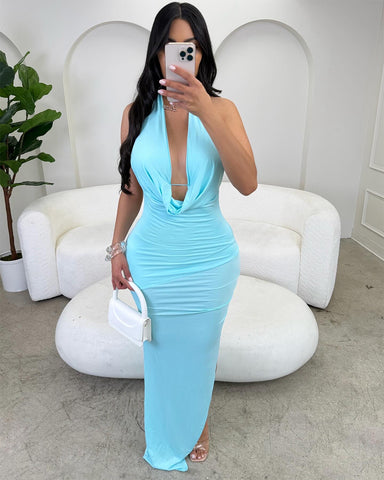 Blue Spring Maxi Dress
