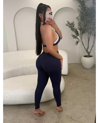 Navy Outlined Fitness Set