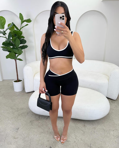 Lounge in Style Short Set (Black)