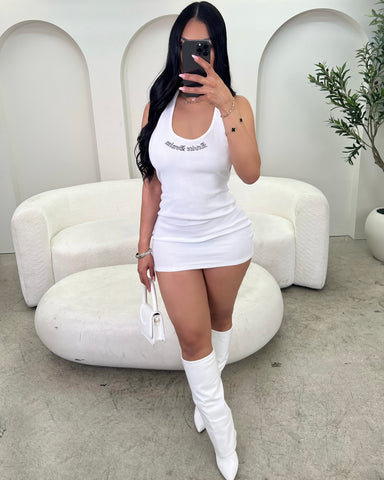 Trendy Baddie Ribbed Tank Dress