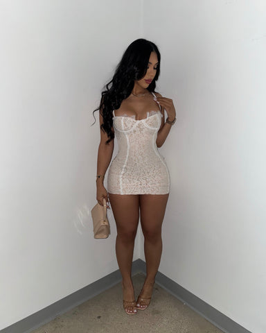 Lace Romancé Minidress (White)