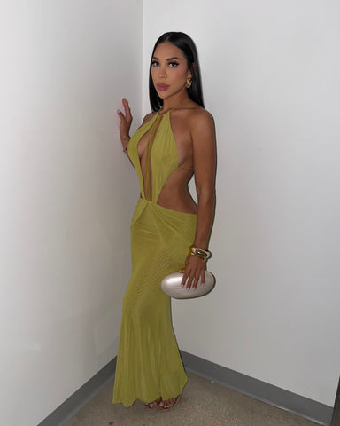 Dinner In Olive Maxi