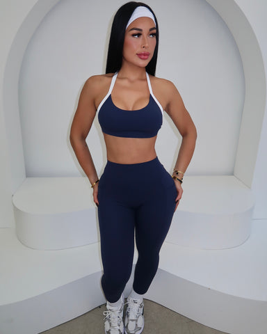 Navy Outlined Fitness Set