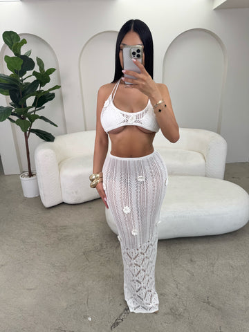 Island Crush Maxi Set (White)