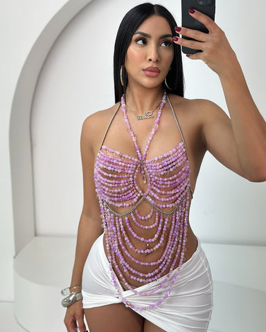 Lilac Luxe beaded Top