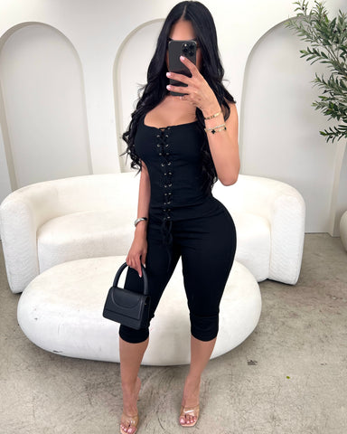 Lori Ribbed Capri Set