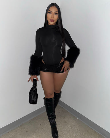 Maison Noir Fur Bodysuit