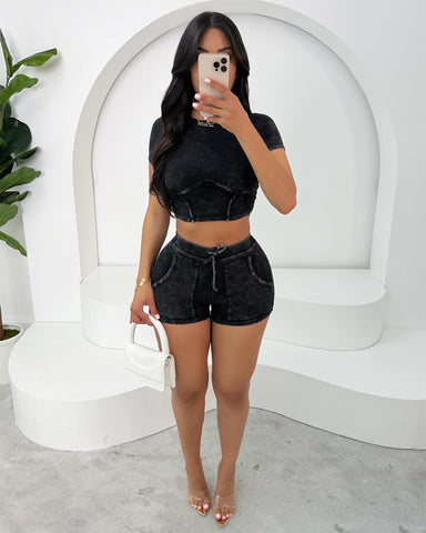 Chill Ribbed Sets (Black)