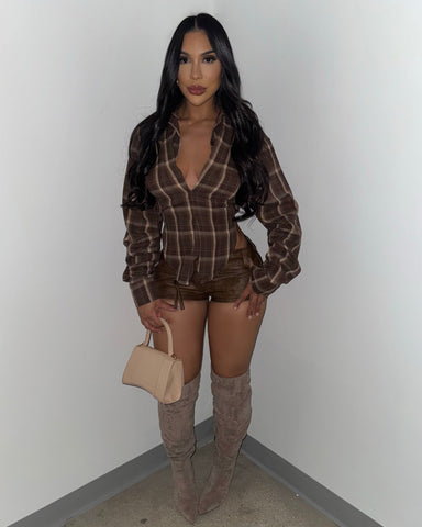 She’s Fall Plaid Top