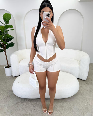 karol Short Set (Cream)