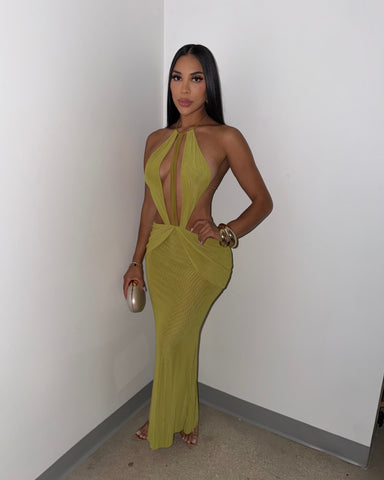 Dinner In Olive Maxi