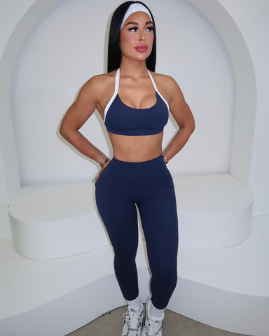 Navy Outlined Fitness Set