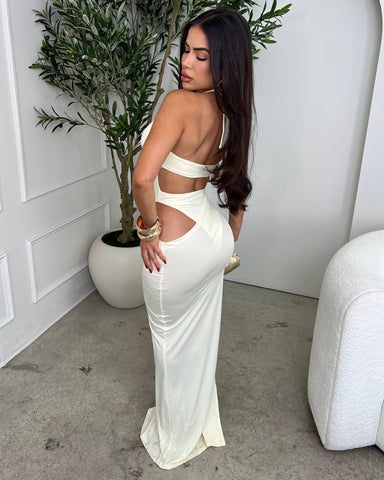 Angel Eyes Cutout Maxi  (Butter Yellow)