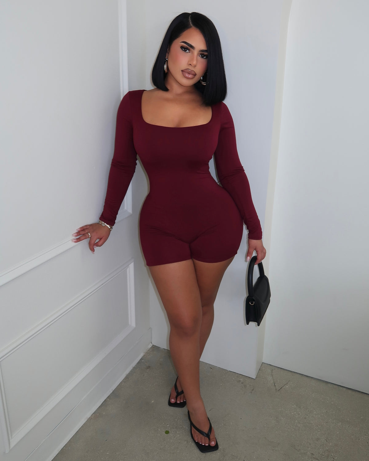 Wine Me Sleeved Buttersoft Romper