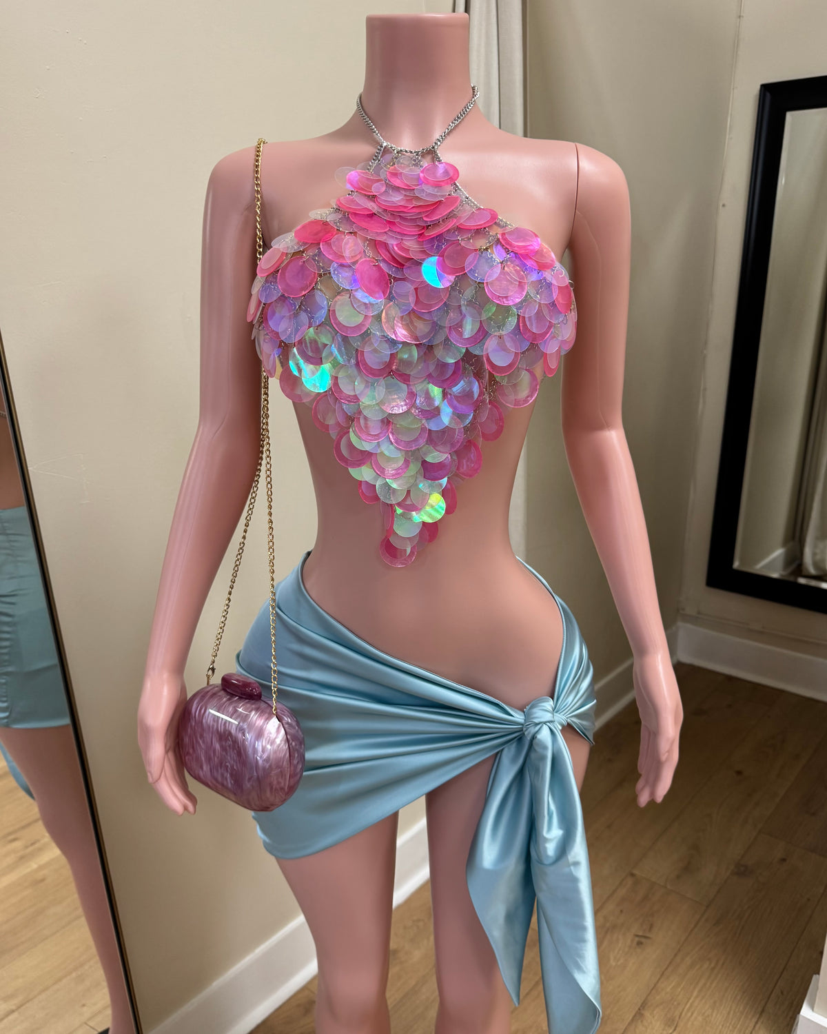 Pink Electric Seashell Top
