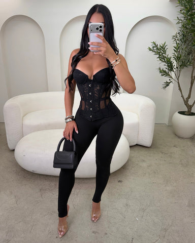 The Lace Hourglass Corset (Black) (Copy)