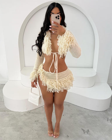Baddie in Crochet Tie Set