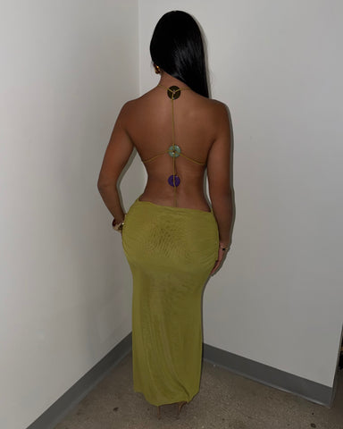 Dinner In Olive Maxi