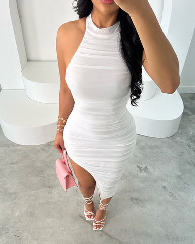 Tiffany Midi Dress (white)