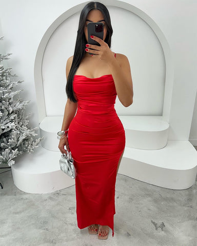 Tis the Season Satin Maxi