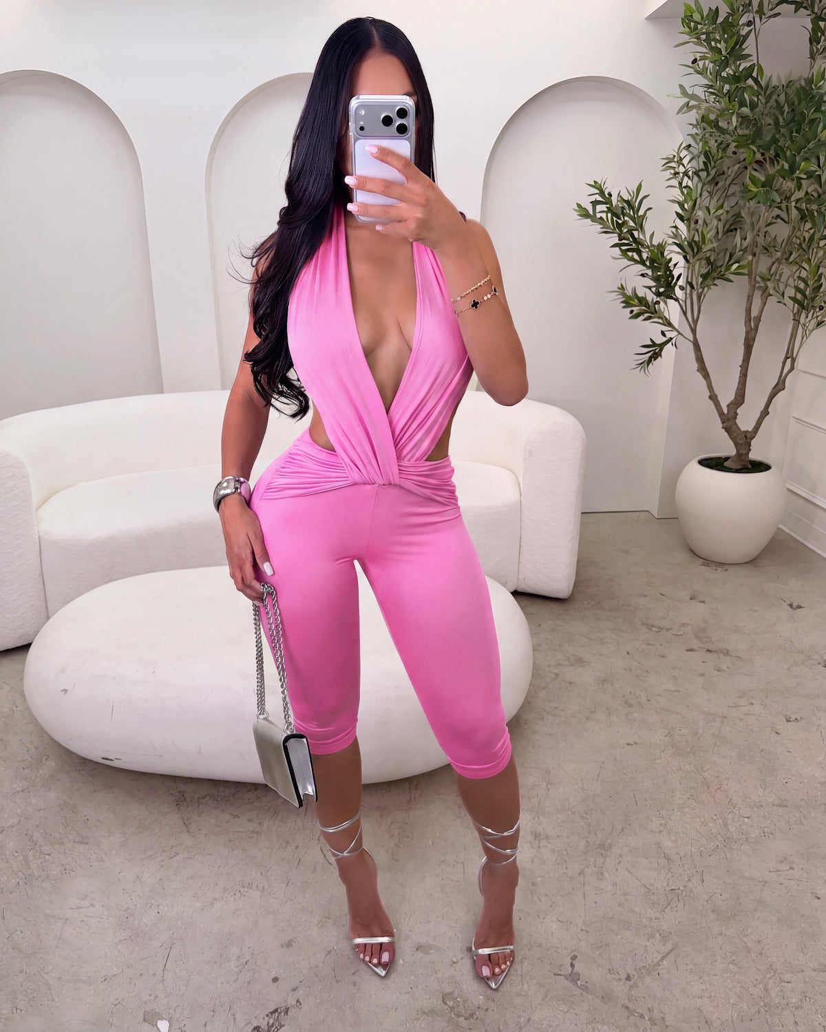 Pink Bellini Romper