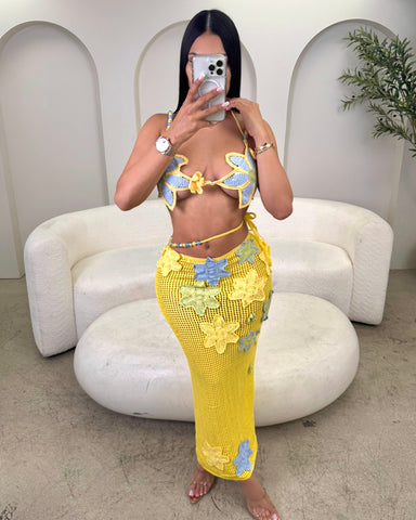 Sunlight Bloom Skirt Set