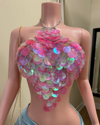 Pink Electric Seashell Top
