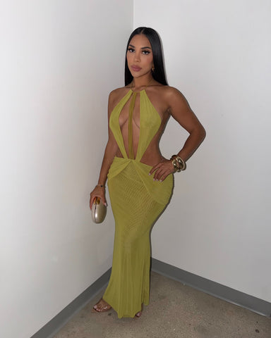 Dinner In Olive Maxi