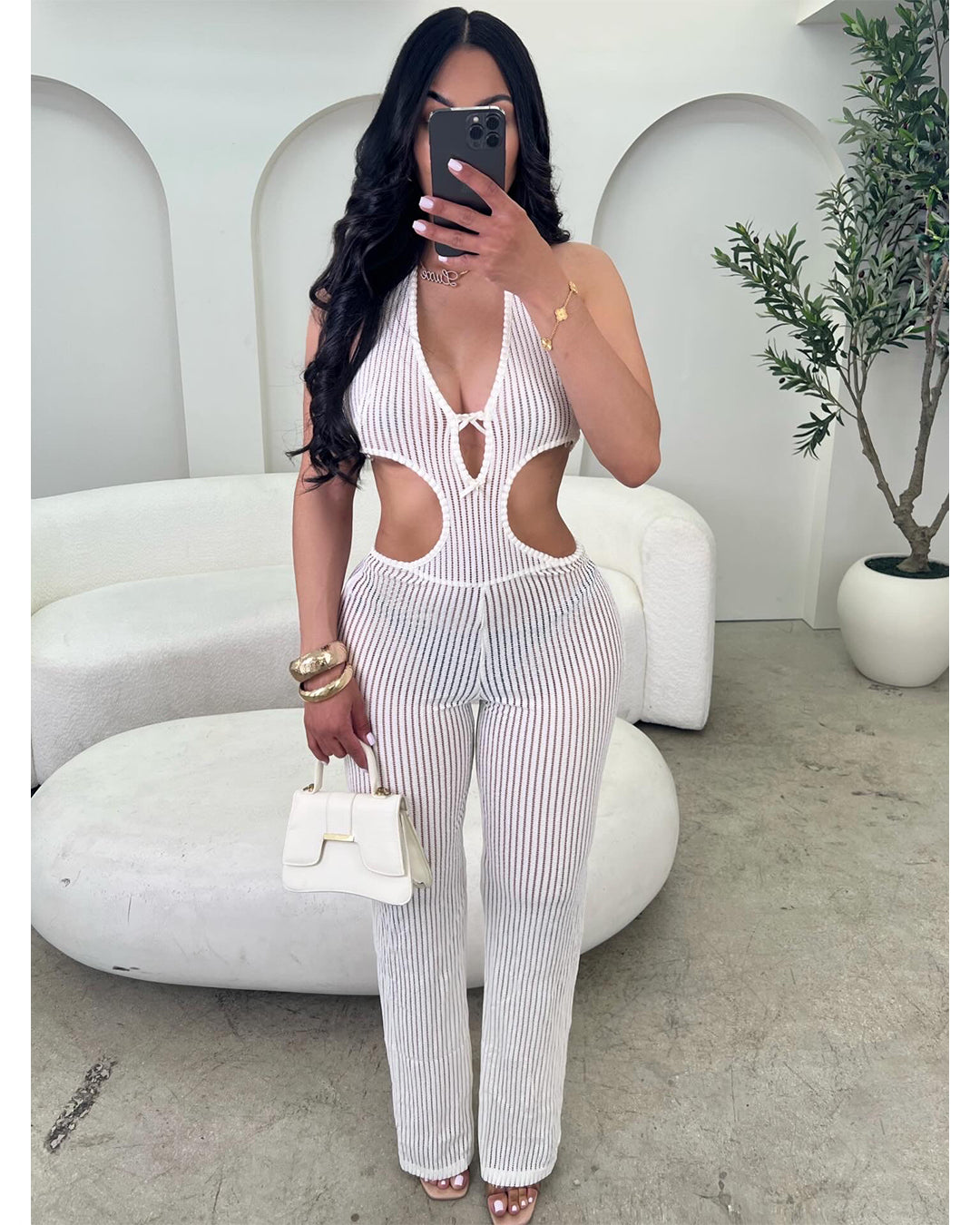 Island Touch Crochet Jumpsuit