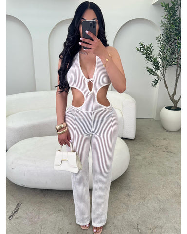 Island Touch Crochet Jumpsuit