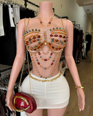 Desert Treasure Beaded Top